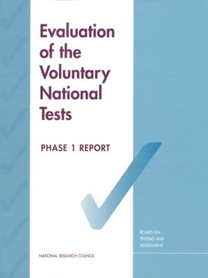 cover image of Evaluation of the Voluntary National Tests, Phase 1